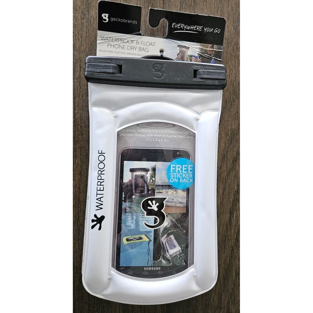NWT Waterproof & Float Phone Dry Bag Geckobrands See Pic For Phone Fits